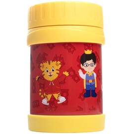 Daniel Tiger's Neighborhood Stainless Steel 13 oz Food Jar for Kids, Yellow-Vacuum Double Wall Insulated, Leak-Proof Jar- Keeps Liquids & Food Hot or Cold for Hours-Fits Inside Lunch Boxes & Bags