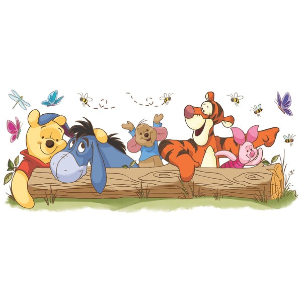 RoomMates RMK2553GM Winnie the Pooh and Friends Outdoor Fun Peel and Stick Wall Decal
