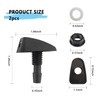 2PCS Front Windshield Washer Nozzle with Washers,Adjustable Fan Shape Spray