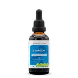 Secrets of the Tribe Clearway Alcohol, Glycerite Licorice, Chaparral, Ginger, Thyme, Sage, Peppermint. Tincture, Herbal Extract Clear Breathing Formula 2 oz