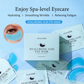 PEAUAMIE Under Eye Patchs Hyaluronic Acid Eye Mask for Dark Circles and Puffiness Wrinkle Eye Bags 30 Pairs