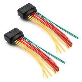 Vkinman 2 Pcs 68305265AA Headlight Connector Harness Pigtail Xenon HID, Replacement for Dodge Ram 1500 2500 2013 2014 2015 2016 2017 2018