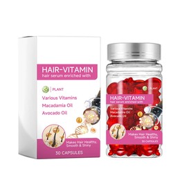 Clawrex Haarvitamine Kapseln, 30 Stück Haar Vitamine Serum Capsule, Hair Serum Tiefenreparatur Haarpflege, Nourish Strapaziertes Haar, Reich an Vitamin C E, Glattes Haar, Hair Oil für Alle Haare