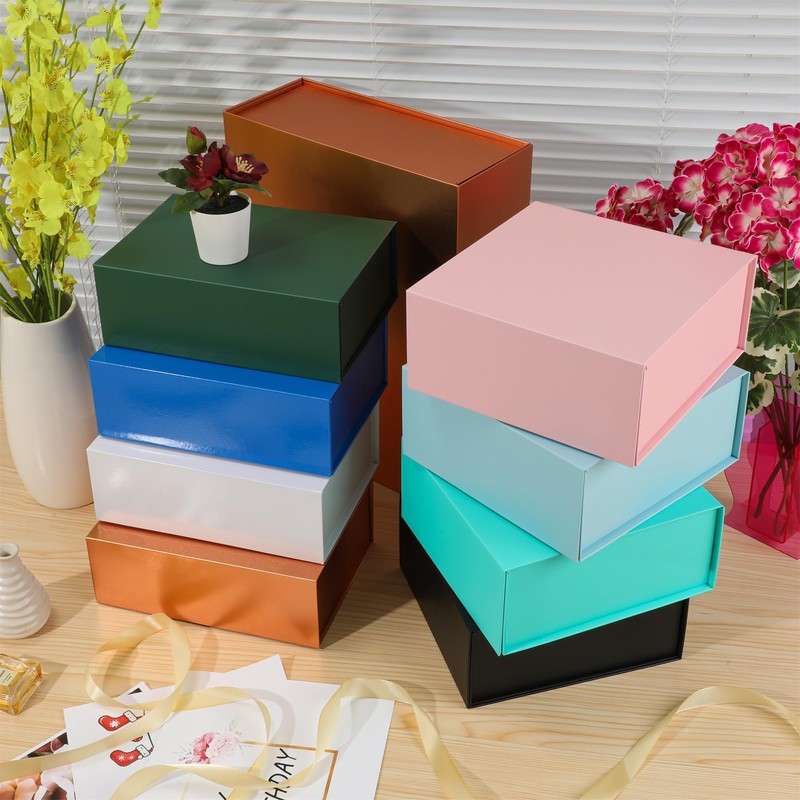 MUMUPACK Blue Gift Box,10x7.3x3.5 Gift Boxes With Lids For Presents