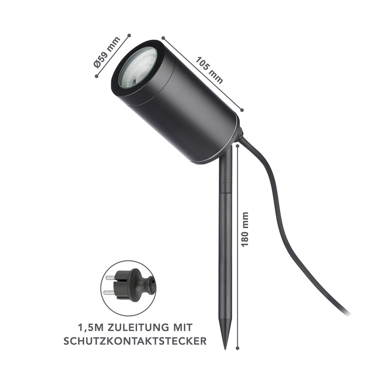lambado® Premium LED Garden Spotlight with Ground Spike Including 5