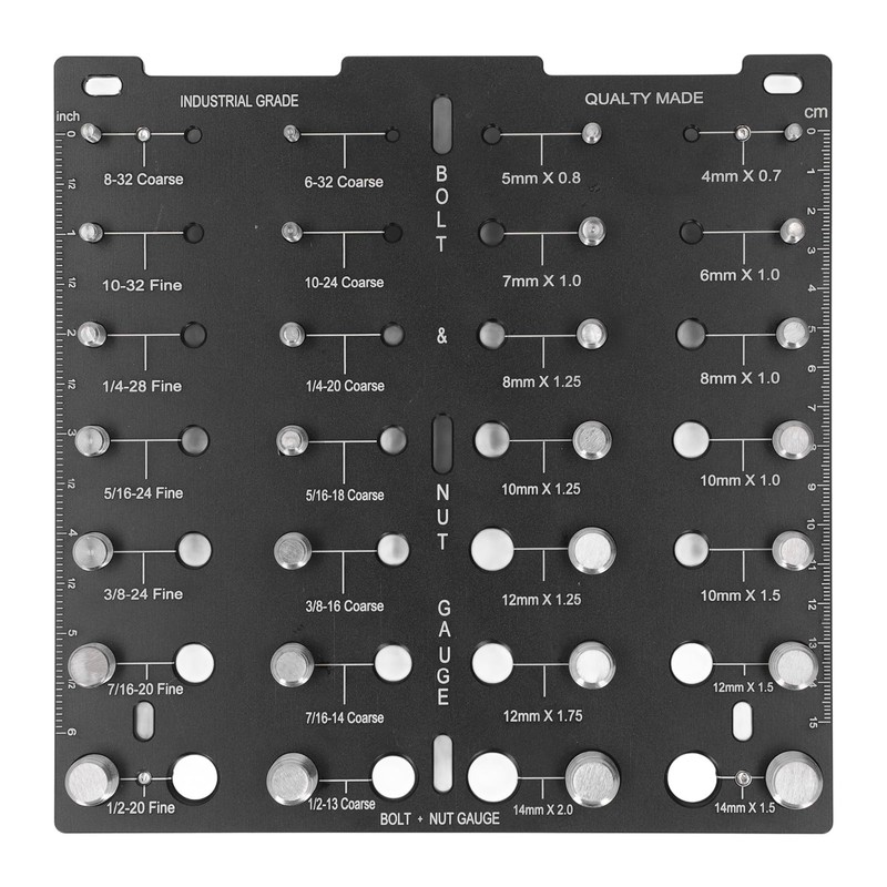 NUT Thread Checker Aluminum Alloy Screw IDENTIFIER 28 Holes Metric