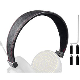 SOULWIT Protein Leather Headband Cover for Grado SR60e SR60i SR80e SR80i SR125e SR225e SR325e SR325i RS GH1/2/3/4 Alessandro MS-1/2 PS GS Headphones, Replacement Headstrap Pad Repair Part - Black