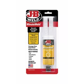 JB Weld 50101 MinuteWeld Instant Setting Epoxy Syringe Dries Clear 25ml