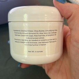 Eczema Relief Cream, Deep Moisturizing with Almond Oil, Colloidal Oatmeal,and Aloe Vera. 4Oz. by La Parea Wellness