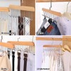 Pack of 3 Belt Holder Wardrobe, 28 cm Wooden Hanger,