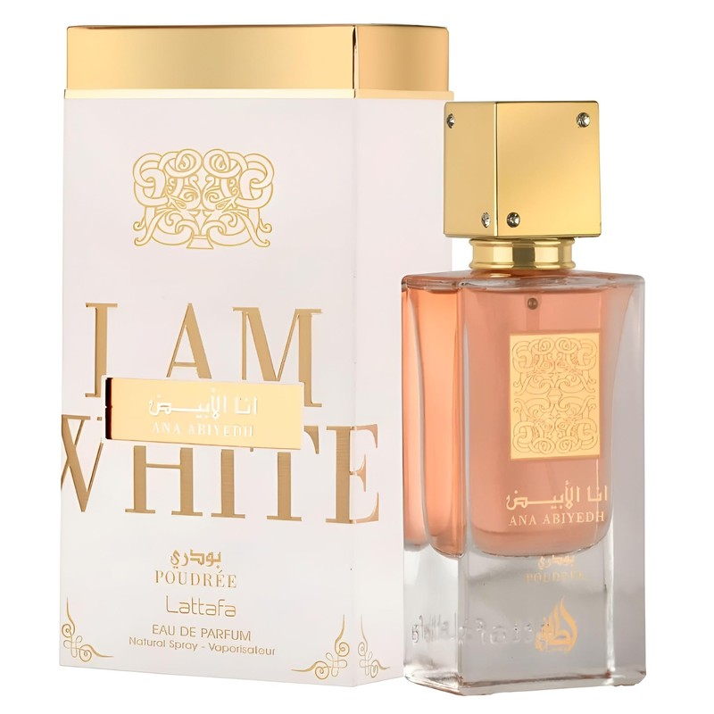 Lattafa Ana Abiyedh Poudree for Women Eau de Parfum Spray,