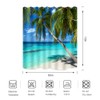 ZXMBF Ocean Shower Curtain Palm Trees Beach Summer Seaside Tropical