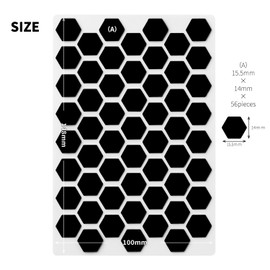GRIPLUS Ultra Thin Strong Anti-Slip Seal, Hexagon (Hexagon), Postcard Size, 1, White