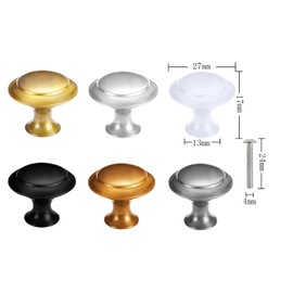 Yesmin 4 Piece Cabinet Door Knobs,Cupboard Drawer Door Knob for Kitchen Furniture Cabinet Knob with Screws-White(Medium)