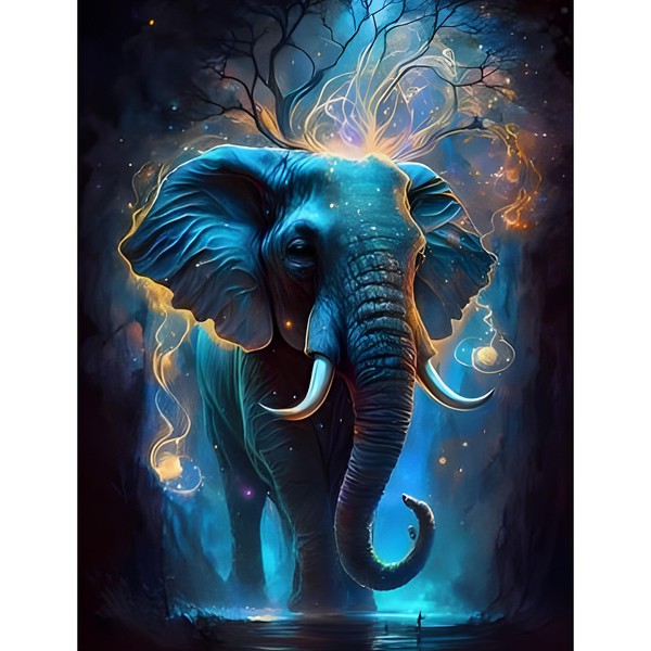 MOGTAA Elephant Diamond Painting for Adults, 5D Diamond Art Painting
