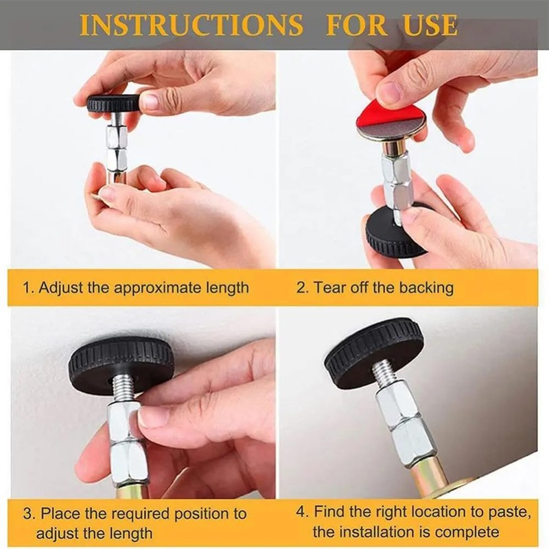 QISANKEE Headboard Stoppers for Wall, Adjustable Threaded Bed Frame Anti-Shake