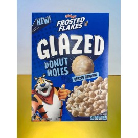 Kellogg's  New Kelloggs Frosted Flakes GLAZED Donut Holes Original Cereal Box 10oz