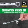 SK Combination Wrench Set, Metric 8 to 19mm, 12-Piece, SuperKrome