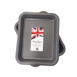 2X 23cm Superior Double Coated Non Stick Single Portion Oven Tray Roasting Pans Made in England