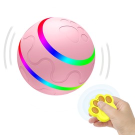 morhandisn Interactive Dog Toys Dog Ball - 2025 Newly Upgraded Durable Motion Activated Automatic Moving, Bouncing, and Rotating Ball for Medium/Large Dogs, USB Rechargeable,Pink