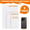 Koncci 9 Pack Stretched Canvas for Painting, Framed Blank Canvas