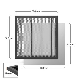 TOOCAA 400mm Honeycomb Laser Bed for Engraver & Cutter, Metal Honeycomb Working Table with Aluminum Base Plate, Fast Smoke Ventilation & Table Protection, 15.7" x 15.7" Laser Engraver Accessory