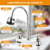 Mezcladora para Fregadero,Llaves para Fregadero de Cocina Flexible con Pulverizador
