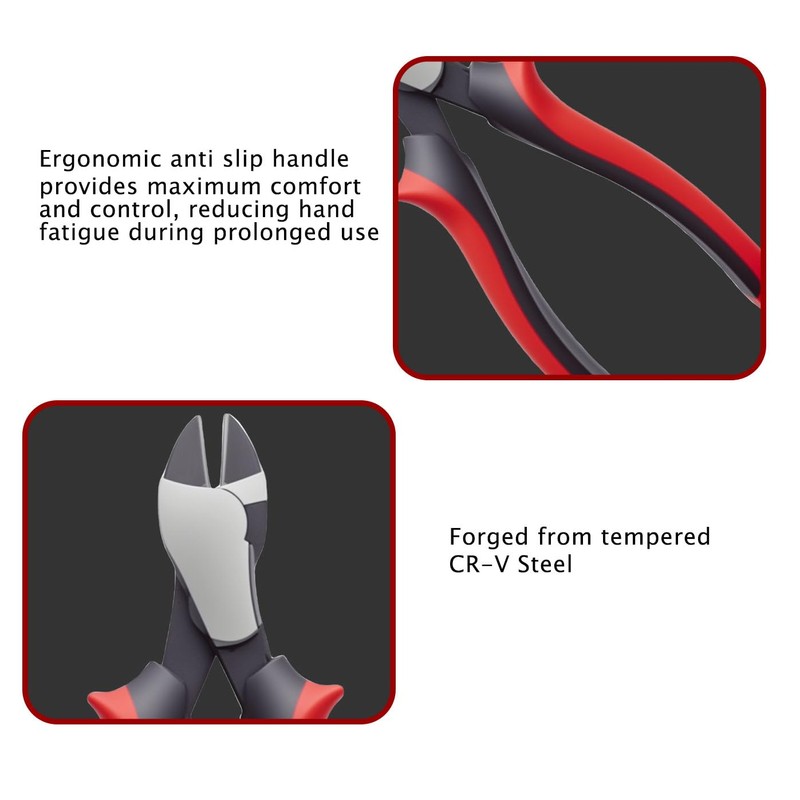 7-Inch Heavy-Duty Diagonal Cutting Pliers, Side Cutters,Flush Cutters,Wire Cutters for