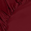 Utopia Bedding Fitted Sheet Single, Burgundy - Deep Pocket 14