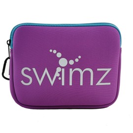 Swimz Large protective Neoprene Goggle storage Pouch (Purple/Blue/White)