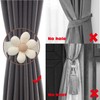 KASESSS 4 Pieces Curtain Tie Backs Rope, Flower Tie Backs