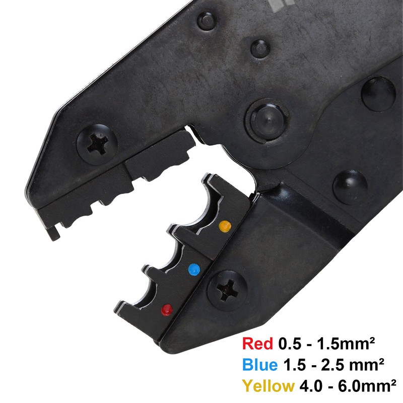 Voilamart Ratchet Crimping Tool for Insulated Electrical Connectors, Terminal Crimper