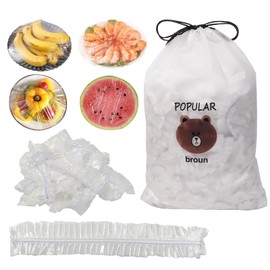 Pack of 500 Cling Film with Elastic Band, Food Covers, Elastic Food Storage Bags, Reusable Covers for Bowls, for Food Storage (Colourful)