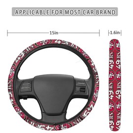 ALTMSTE Steering Wheel Cover for car SUV Truck,Universal Fit 14-15 Inch for Most for Car Accessories for Sports Fans. (for 49)