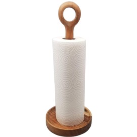 Paper Towel Holder Acacia Wood Rustic Farmhouse Modern Kitchen Decor