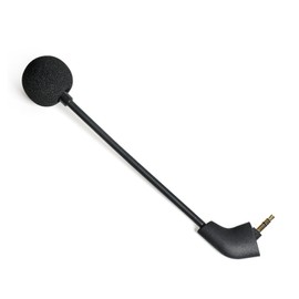 NewTH Replacement Microphone for Kingston HyperX Cloud, Cloud X Cloud Core Cloud II Cloud 2 Cloud Pro Silver Wired Wireless Version Gaming Headsets, 3.5 mm, Jack Shape【Round】