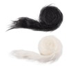 NICENEEDED 2 Pcs Black White Faux Fur Ribbon, 2 Inch