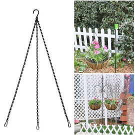 Anvin Hanging Chains for Plants Flower Pot Basket Chains 3 Point Replacement Chain Hangers for Lanterns, Bird Feeders, Planters and Other Ornaments (24 inch Long Each Hanging Chains, Pack of 3)