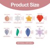Beadthoven 240pcs Acrylic Resin Flower Leaf Bead Caps Transparent Frosted