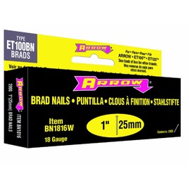 Arrow Fastener BN1816W 1-Inch White 18 Gauge Brads
