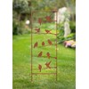 Dekoleidenschaft Metal Bird Garden Stake in Rust Look, 115 cm