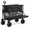 2-Tier Folding Utility Wagon for Outdoor Transport - 220 lb