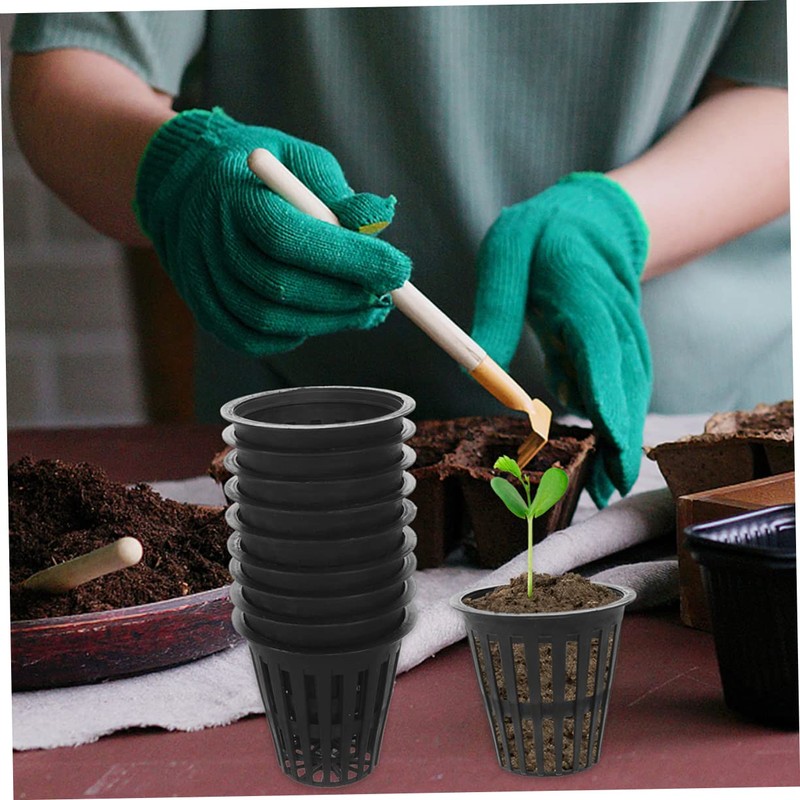 CAXUSD 100Pcs Hydroponic Planting Baskets Mesh Net Pots for Indoor