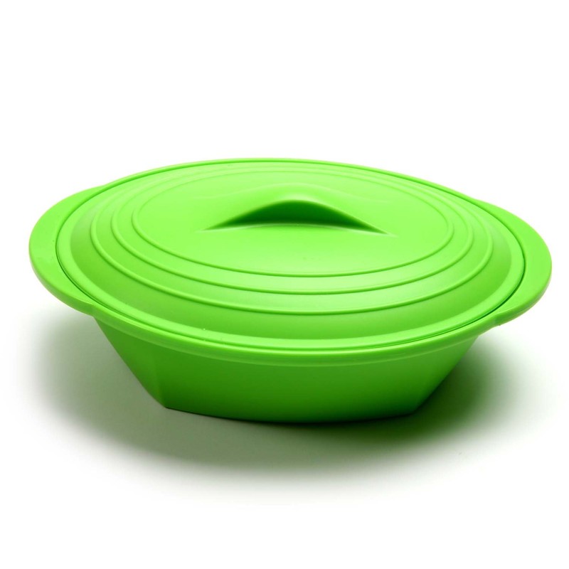 Norpro Silicone Steamer with Insert, Green, 1 Count (Pack of