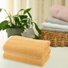 sourcing map 2 Pcs Bathroom Hand Towels Yellow Soft Absorbent