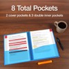 Oxford Poly 8-Pocket Organizer, Letter Size Folder, Durable Translucent Poly,