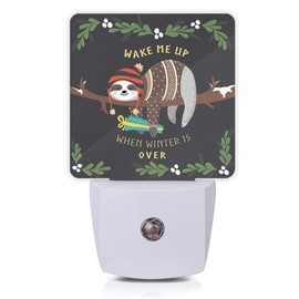 Oeaskly Sloth Night Light,Cute Baby Sloth Sleeping on Tree Night Lights Plug into Wall for Boys Girls, Led Lights Indoor Home Decor 0.5W Nightlight Sleep Friendly