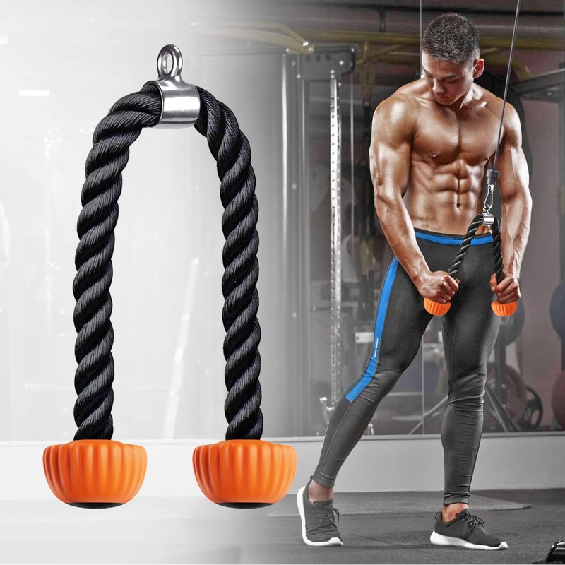 SELEWARE Tricep Rope Cable Machines Attachments for Gym, Heavy Duty