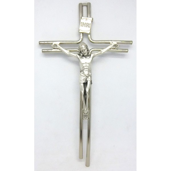 GTBITALY 10.588.10 Cross with Christ and Wall Sign Silver Size
