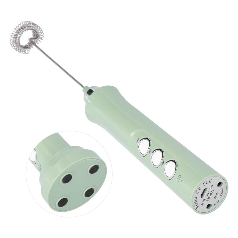 Electric Mixer ThreeSpeed USB Charging 1200mAh Battery Handheld Milk Frother